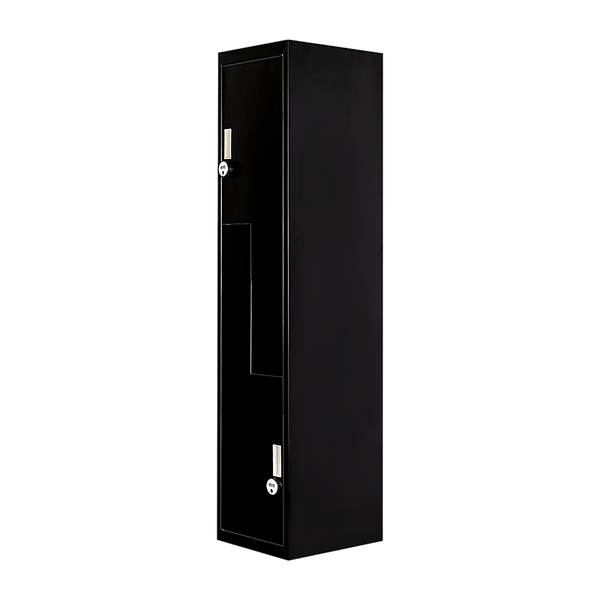 Black Two-Door L-shaped Office Gym Shed Storage Lockers