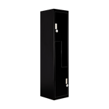 Black Two-Door L-shaped Office Gym Shed Storage Lockers
