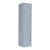Grey Two-Door L-shaped Office Gym Shed Storage Lockers