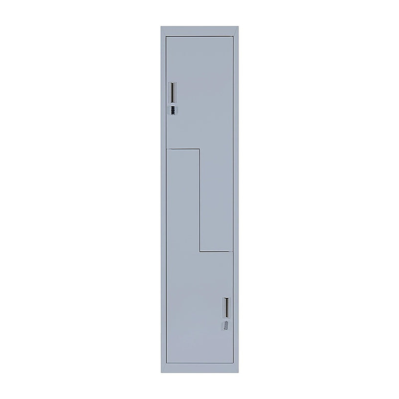 Grey Two-Door L-shaped Office Gym Shed Storage Lockers