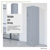 Grey Two-Door L-shaped Office Gym Shed Storage Lockers