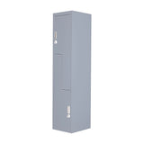 Grey Two-Door L-shaped Office Gym Shed Storage Lockers