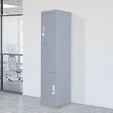 Grey Two-Door L-shaped Office Gym Shed Storage Lockers