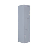 Grey Two-Door L-shaped Office Gym Shed Storage Lockers