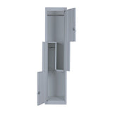 Grey Two-Door L-shaped Office Gym Shed Storage Lockers