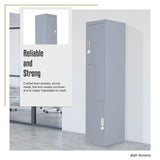 Grey Two-Door L-shaped Office Gym Shed Storage Lockers