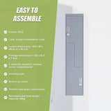 Grey Two-Door L-shaped Office Gym Shed Storage Lockers