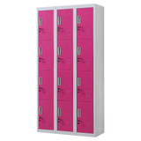 12-Door Locker for Office Gym Shed School Home Storage - Standard Lock with 2 Keys