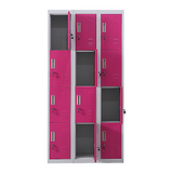 12-Door Locker for Office Gym Shed School Home Storage - Standard Lock with 2 Keys