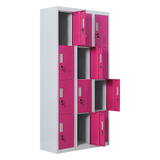 12-Door Locker for Office Gym Shed School Home Storage - Standard Lock with 2 Keys