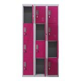 12-Door Locker for Office Gym Shed School Home Storage - Padlock-operated