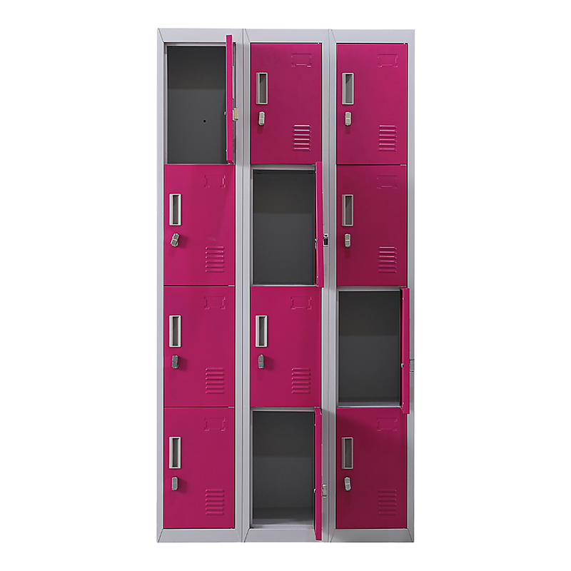 12-Door Locker for Office Gym Shed School Home Storage - Padlock-operated