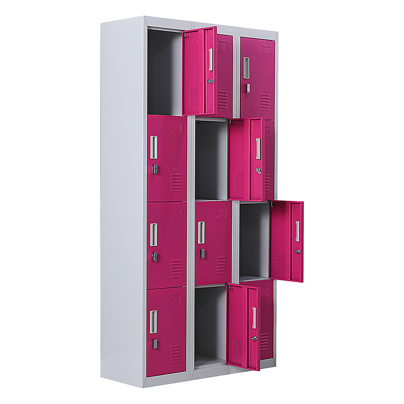 12-Door Locker for Office Gym Shed School Home Storage - Padlock-operated