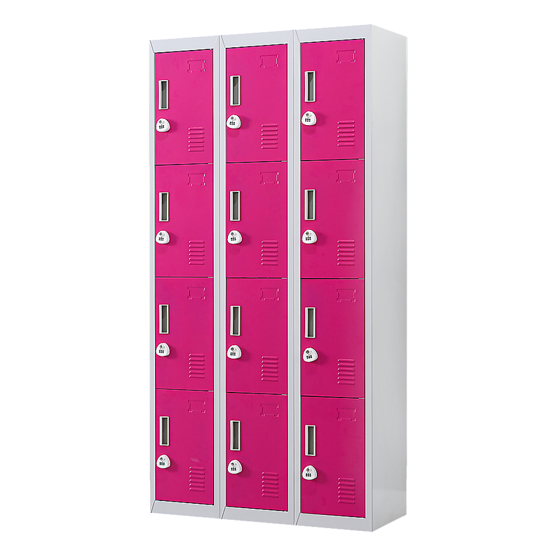 12-Door Locker for Office Gym Shed School Home Storage - 3-Digit Combination Lock