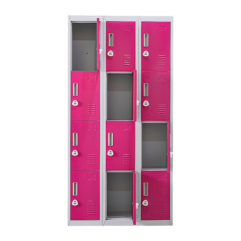 12-Door Locker for Office Gym Shed School Home Storage - 3-Digit Combination Lock