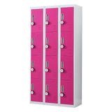 12-Door Locker for Office Gym Shed School Home Storage - 4-Digit Combination Lock