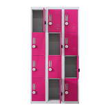 12-Door Locker for Office Gym Shed School Home Storage - 4-Digit Combination Lock