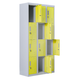 12-Door Locker for Office Gym Shed School Home Storage - Padlock-operated