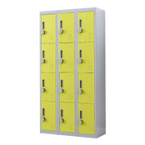 12-Door Locker for Office Gym Shed School Home Storage - 4-Digit Combination Lock