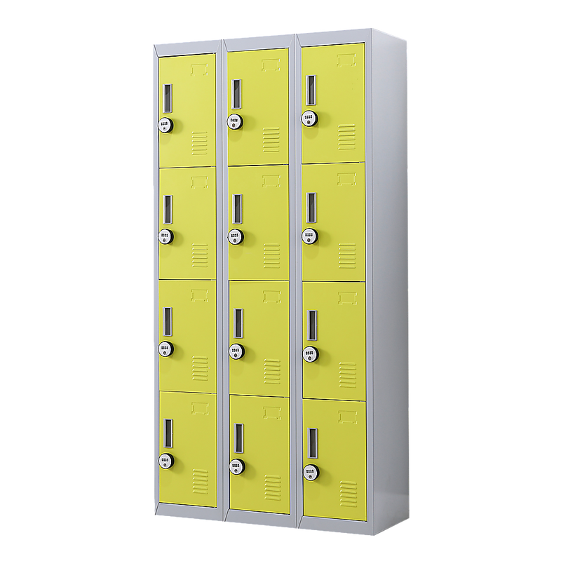 12-Door Locker for Office Gym Shed School Home Storage - 4-Digit Combination Lock