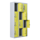 12-Door Locker for Office Gym Shed School Home Storage - 4-Digit Combination Lock