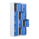 12-Door Locker for Office Gym Shed School Home Storage - Standard Lock with Keys