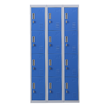 12-Door Locker for Office Gym Shed School Home Storage - Padlock-operated