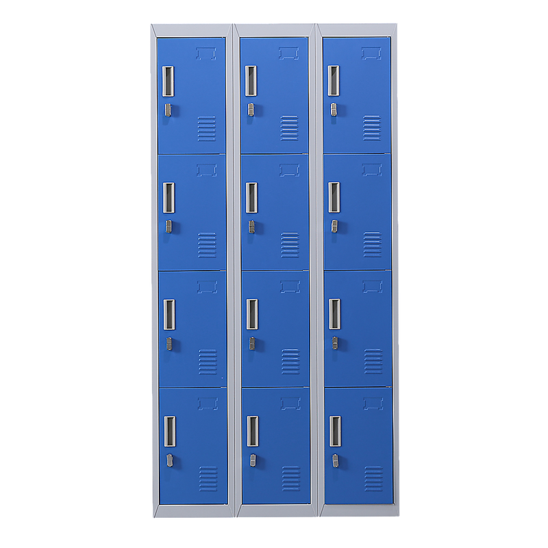 12-Door Locker for Office Gym Shed School Home Storage - Padlock-operated
