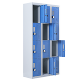 12-Door Locker for Office Gym Shed School Home Storage - 4-Digit Combination Lock