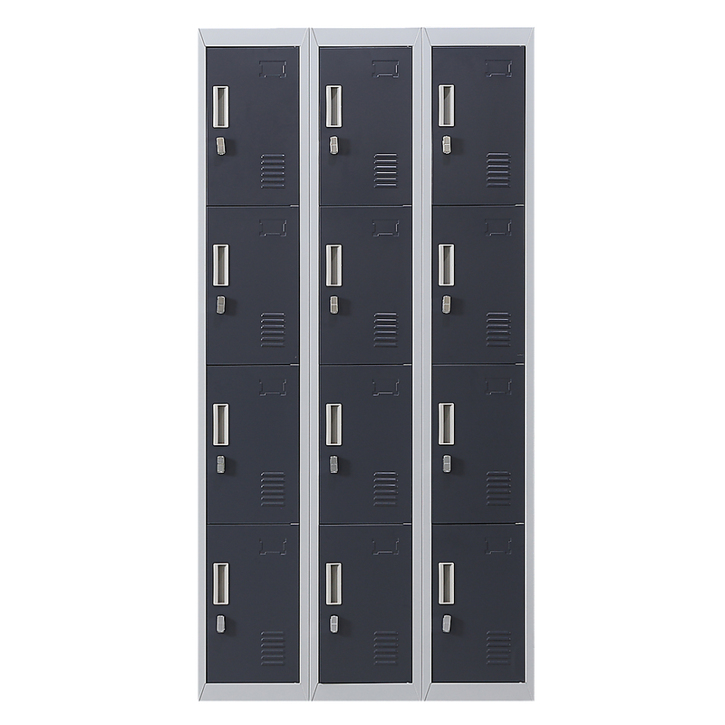 12-Door Locker for Office Gym Shed School Home Storage - Padlock-operated