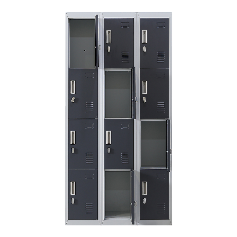 12-Door Locker for Office Gym Shed School Home Storage - Padlock-operated