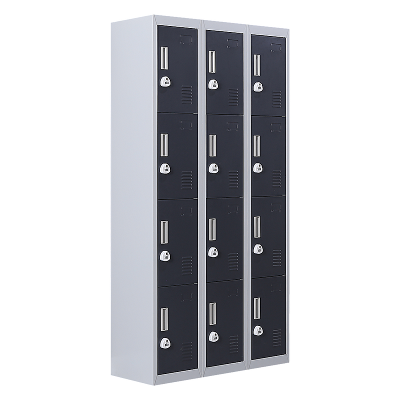 12-Door Locker for Office Gym Shed School Home Storage - 3-Digit Combination Lock