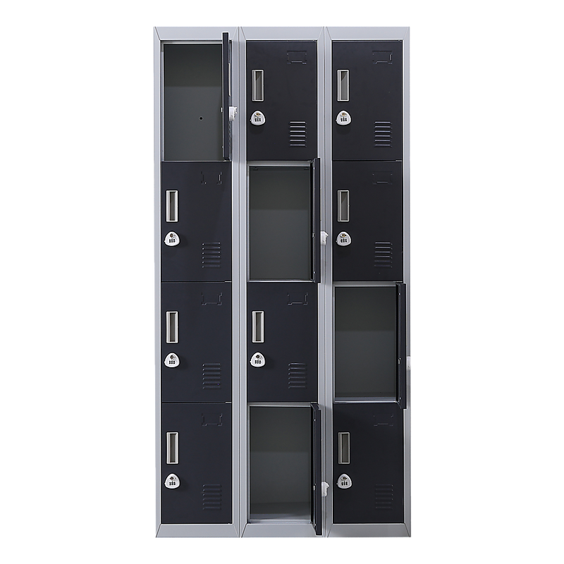 12-Door Locker for Office Gym Shed School Home Storage - 3-Digit Combination Lock