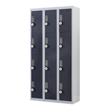 12-Door Locker for Office Gym Shed School Home Storage - 4-Digit Combination Lock