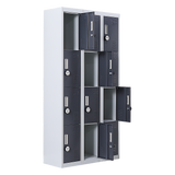 12-Door Locker for Office Gym Shed School Home Storage - 4-Digit Combination Lock