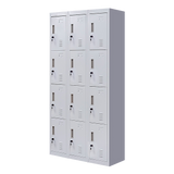12-Door Locker for Office Gym Shed School Home Storage - Standard Lock with Keys
