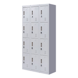 12-Door Locker for Office Gym Shed School Home Storage - Padlock-operated