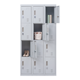 12-Door Locker for Office Gym Shed School Home Storage - Padlock-operated