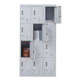 12-Door Locker for Office Gym Shed School Home Storage - 3-Digit Combination Lock