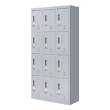 12-Door Locker for Office Gym Shed School Home Storage - 3-Digit Combination Lock