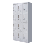 12-Door Locker for Office Gym Shed School Home Storage - 4-Digit Combination Lock