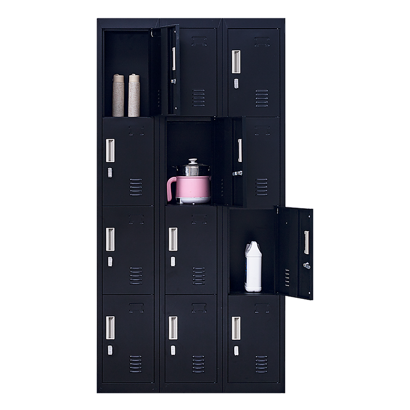 12-Door Locker for Office Gym Shed School Home Storage - Padlock-operated