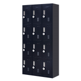 12-Door Locker for Office Gym Shed School Home Storage - 4-Digit Combination Lock