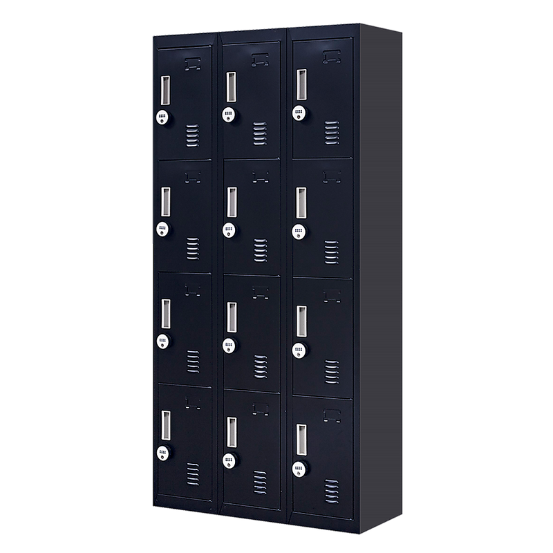 12-Door Locker for Office Gym Shed School Home Storage - 4-Digit Combination Lock