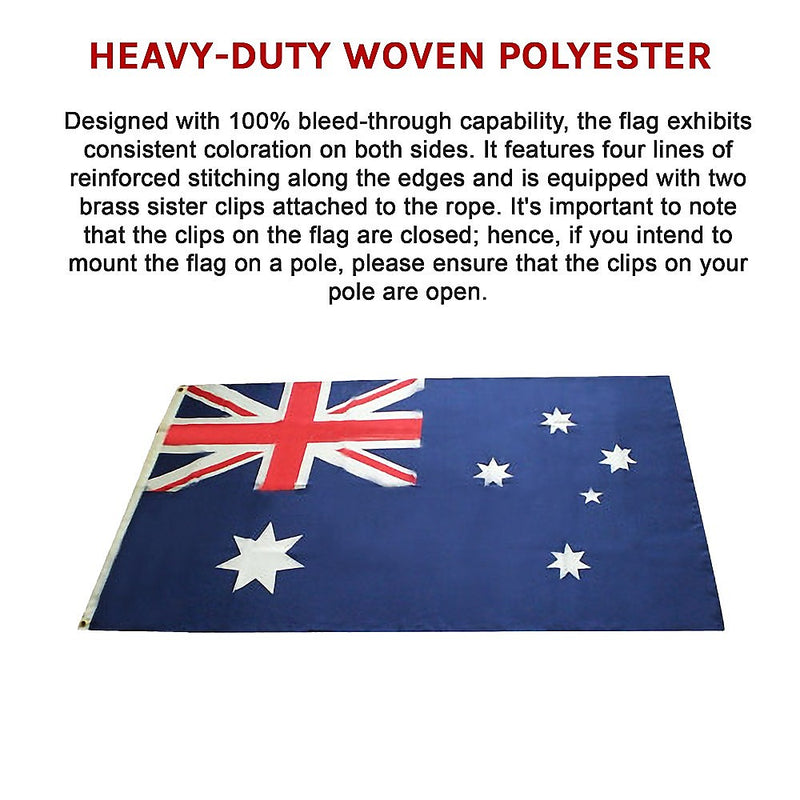 Australian Flag | Heavy Duty Woven Spun Poly with Metal Clips