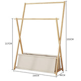 100x155cm Clothes Rail Rack Rack Garment Rack Freestanding Hanger Bedroom Clothing Rack With Lower Storage Shelf