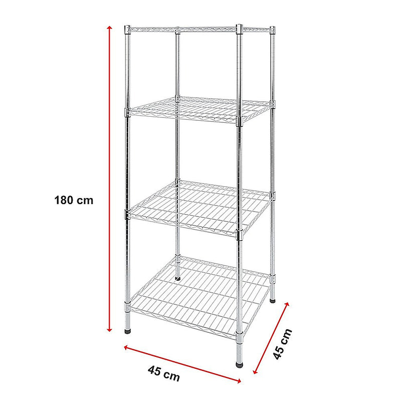 Modular Wire Storage Shelf 450 x 450 x 1800mm Steel Shelving