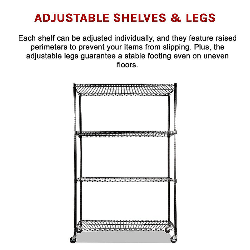 Modular Wire Storage Shelf 1500 x 350 x 1800mm Steel Shelving