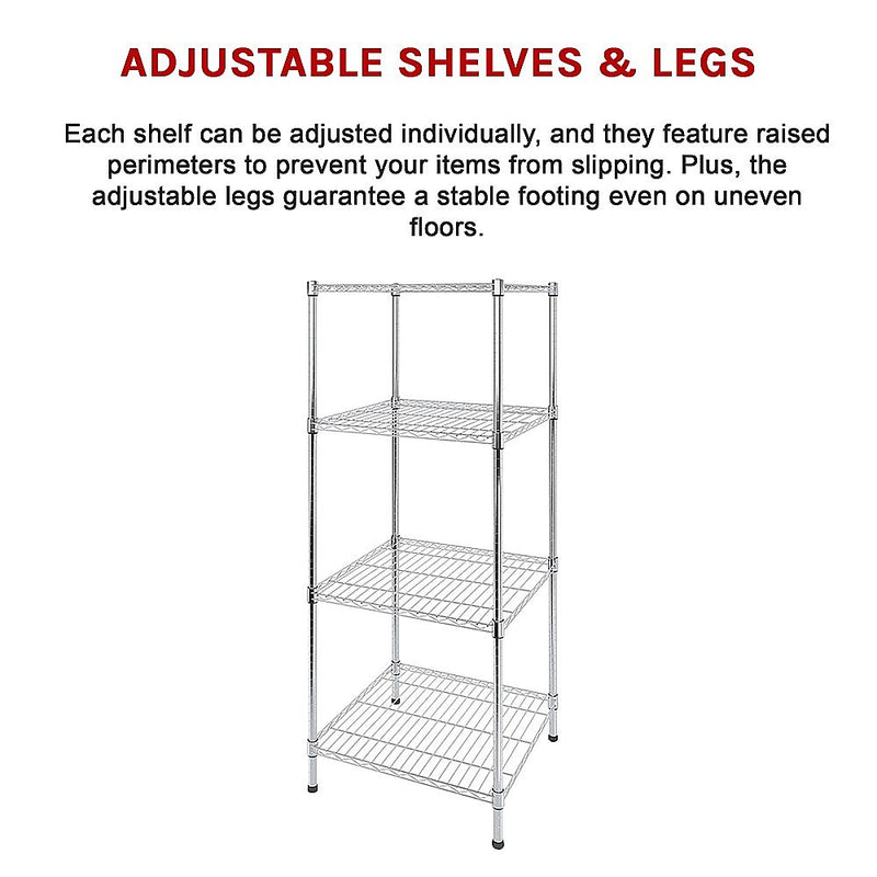 Modular Wire Storage Shelf 350 x 350 x 1800mm Steel Shelving