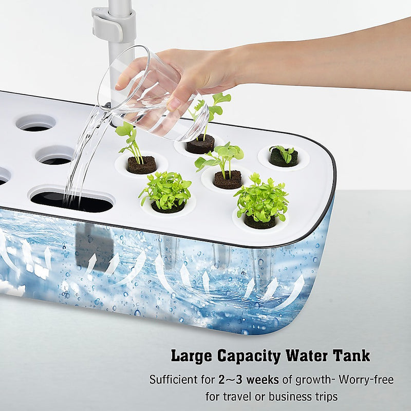 Hydroponics Growing System Indoor Germination Kit 12 Pods Home Gardening LED